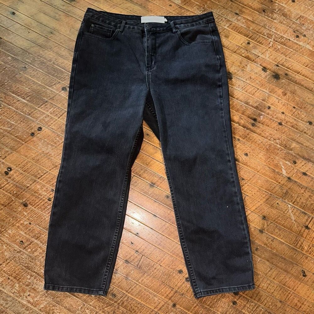 Soft Surroundings black stretchy 16P straight leg jeans